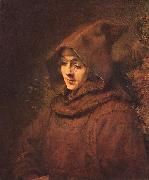 Rembrandt son Titus, as a monk,
